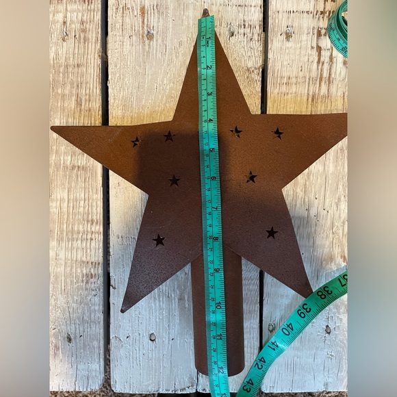Rustic Brown Star Tree Topper - Picture 7 of 7